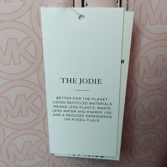 NWT MICHAEL KORS JODIE SMALL LOGO JACQUARD TOTE (POWDER BLUSH) - Picture 12 of 13